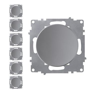 7x 1-gang one-way switch set - grey