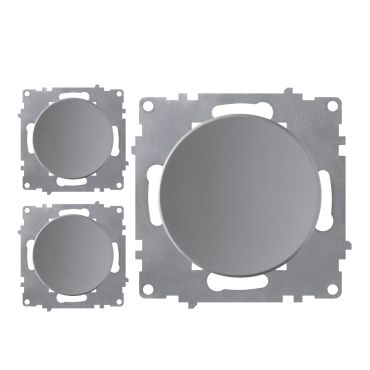 3x 1-gang one-way switch set - grey
