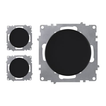 3x 1-gang one-way switch set - black