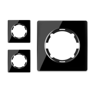 3x Garda glass frame set - black