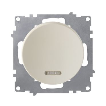 Control switch, single, 1-way, flush-mount, without frame, beige