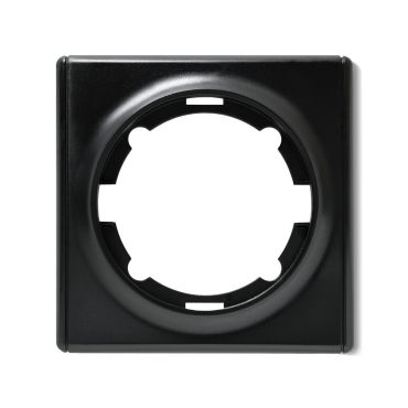 Cover frame for light switch, single socket, flush-mount, Florence series, black