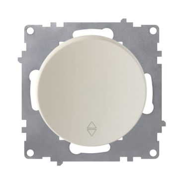 Single switch, flush-mount, without frame, beige