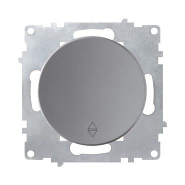 Single switch, flush-mount, without frame, grey