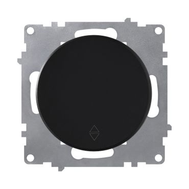 Single switch, flush-mount, without frame, black