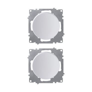 2х on-off light switch set — white