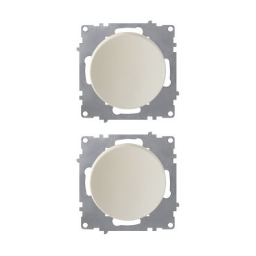 2х on-off light switch set — beige