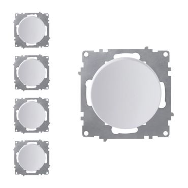 5х on-off light switch set — white