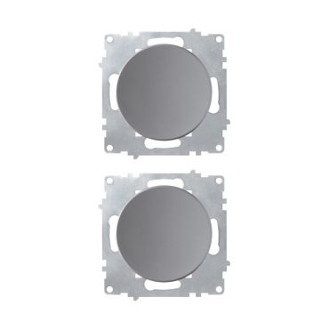 2х on-off light switch set — gray