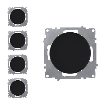5х on-off light switch set — black