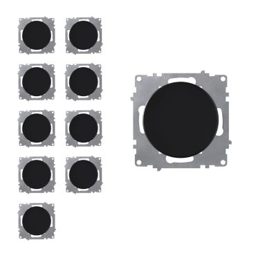 10x on-off light switch set — black