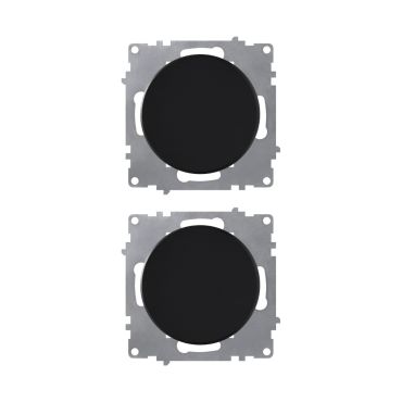 2х on-off light switch set — black