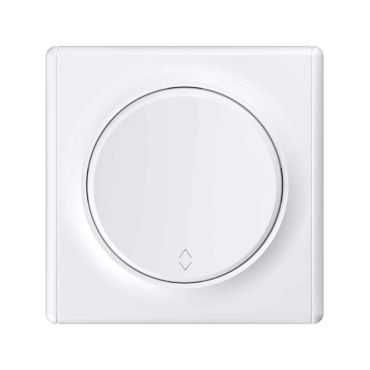 1 gang two-way switch with Florence frame - white