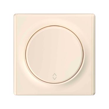 1 gang two-way switch with Florence frame - beige