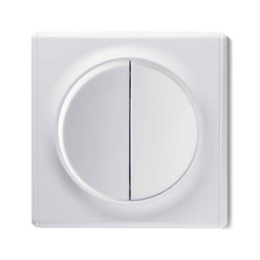 2 gang one-way switch with Florence frame - white