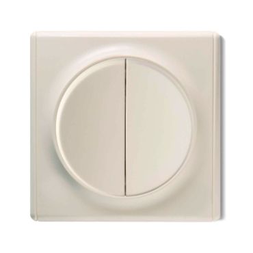 2 gang one-way switch with Florence frame - beige