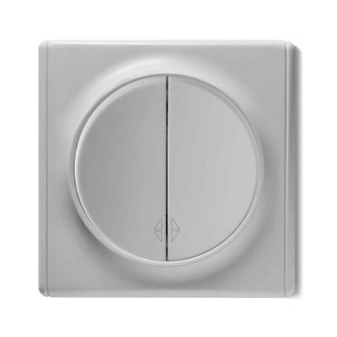 2 gang two-way switch with Florence frame - grey