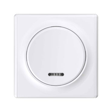 1 gang one-way switch with lighting with Florence frame - white