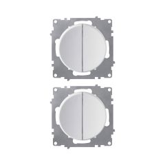Pack de 2 interrupteurs double, 1 voie