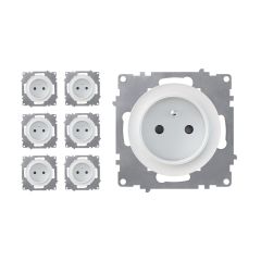 Pack de 7 prises type E avec terre 16A