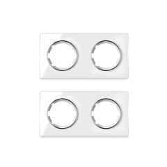 Pack de 2 plaques Garda en verre 2 postes horizontales