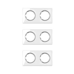 3x Garda Glass Frame Set: Double horizontal frame set
