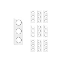 10x Garda Glass Cover Frame Set: Triple Vertical Frame