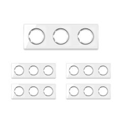 5x Garda Glass Cover Frame Set: 3-slot Horizontal Frame