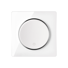 Interrupteur va-et-vient, avec plaque Garda en verre - "Blanc"
