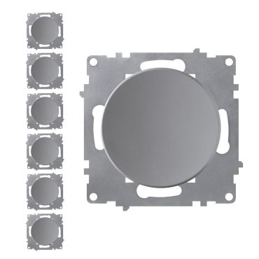 7x 1-gang one-way switch set - grey