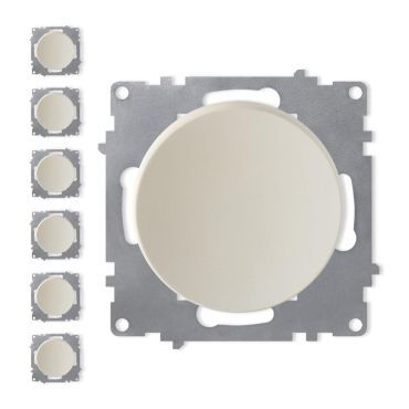 7x 1-gang one-way switch set - beige