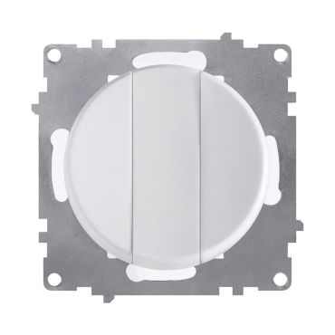 Triple series switch, 1-way, flush-mount, without frame