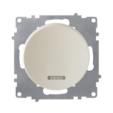 Control switch, single, 1-way, flush-mount, without frame, beige