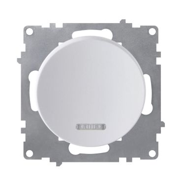Control switch, single, 1-way, flush-mount, without frame, white