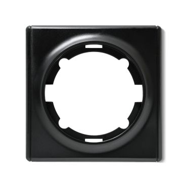 Cover frame for light switch, single socket, flush-mount, Florence series, black