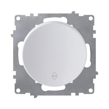 Single switch, flush-mount, without frame, white