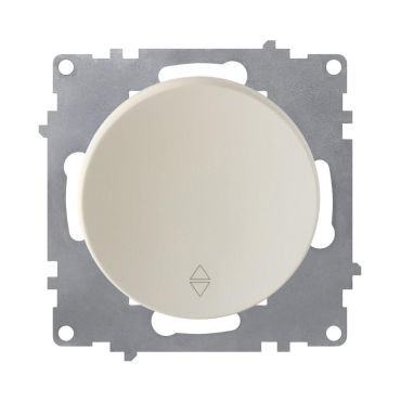 Single switch, flush-mount, without frame, beige