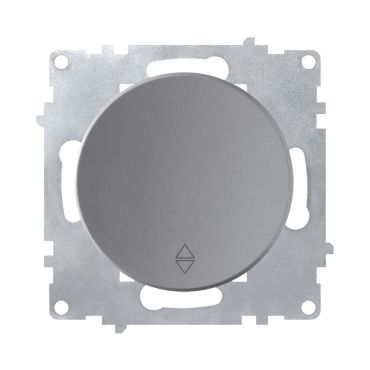 Single switch, flush-mount, without frame, grey