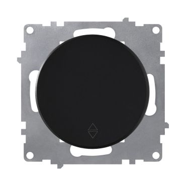 Single switch, flush-mount, without frame, black