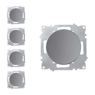 5х on-off light switch set — gray