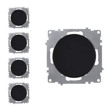 5х on-off light switch set — black