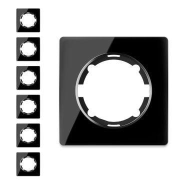 7x Garda glass frame set - black
