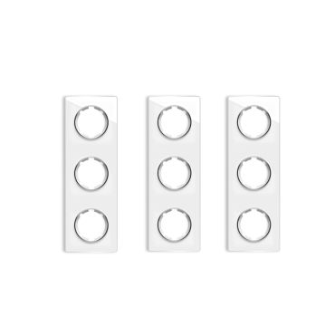 3х Garda Glas- Abdeckrahmen Set: Abdeckrahmen 3fach, senkrecht